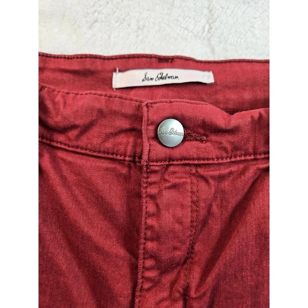 Women's Sam‎ Edelman Burgundy The Kitten Skinny Jeans Size 8